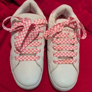 Heelys White and Pink Checkered Shoes